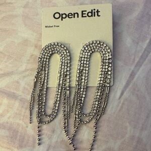 Open Edit Silver Dangle Earrings